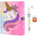 Plush Unicorn Diary with Fur Pen Gift Set (Pink). 