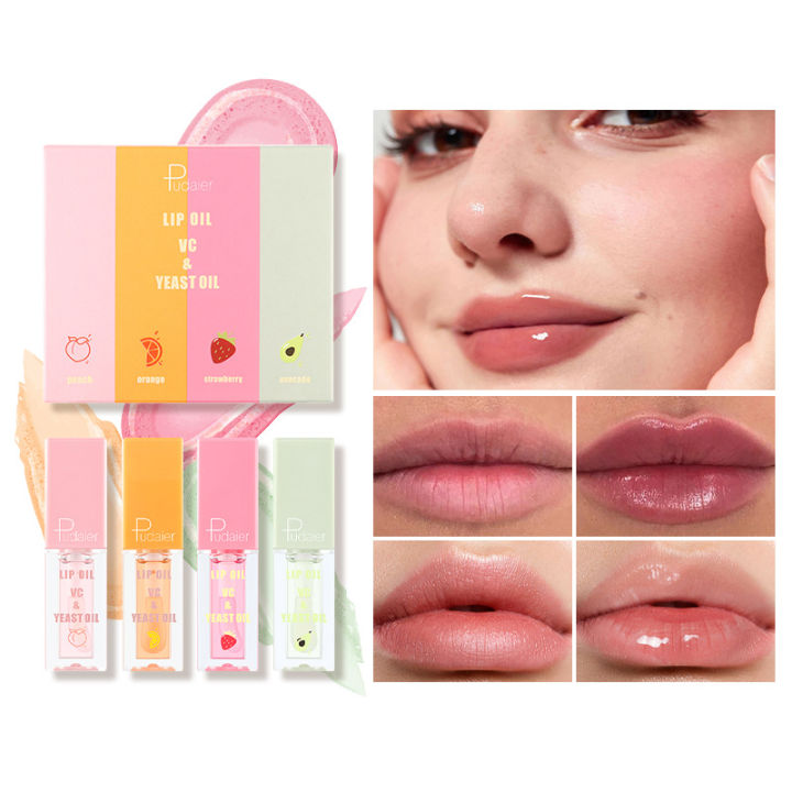 Amazon Pudaier Lip Plumping Liquid Lip Oil Moisturizing Moisturizing Lip Stain Clear Lip Stain Base Lipstick Lip Gloss Set