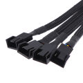 PWM Fan Splitter 4pin Adapter Cable 1 to 1 2 3 4 Computer CPU Fan Splitter Cable. 