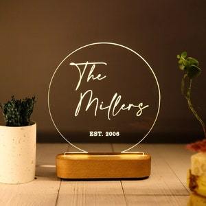 Personalized Name Couples Lamp - Wedding Gift for Couple Unique - Bridal Shower Gift - Bride Gift Ideas - Anniversary Gift for Couples - Newlywed Gifts - Engagement Gifts