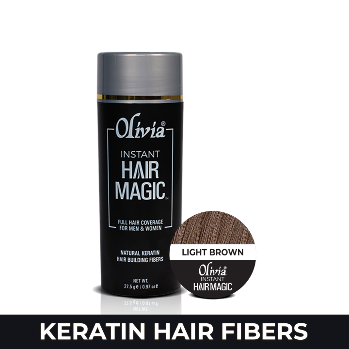 Olivia Instant Hair Magic - Light Brown (Keratin hair fiber)