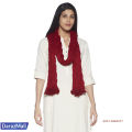 Maroon Crushed Cotton Dupatta Crush Dupatta Beaded Border Free Size Solid Crushed Dupatta Crush Crepe Chiffon Pearls Summer Dupatta for Girls - New Fashion - All Colors Available Mesori Crush Dupatta For Women - Golden Party Wear. 