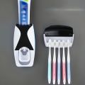 Best Quality Set of Toothpaste Dispenser & Brush Holder - Plastic Automatic Toothpaste Dispenser With Tooth Brush Holder For Homes And Bathrooms - Tooth Paste Dispenser with Toothbrush Holder. 