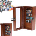 Miniature Book Model Wooden Mini Bookshelf Display Cabinet with 80 Tiny Books Desktop Decoration Stress Relief Gift for Birthday Buyer's Choice Wooden Bookshelf. 