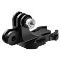 In Stock Telesin Dual head J-hook Quick release Base adapter J-mount for Gopro hero 5 6 7 3 3+ 4 Black DJI OSMO ACTION 2. 