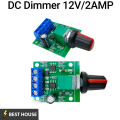 Mini DC Motor PWM Speed Controller Module Speed Regulator Adjustable Switch LED DC Dimmer. 