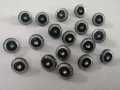 Black/Silver Fancy  Buttons for Dress Set of 50 Pieces. 