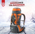 Dominance 70-Liter Dominance Backpack with Aluminum Rods Men Travel Backpack 70 Liter Trekking Backpack Bag for men travelling and hiking bag, Hiking Backpack Gym Bag Grey & Black Travel Bag  Weekend Luggage Tour Bag,Backpack Bag for Men Women,Travel Bag. 