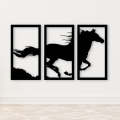 3D Style Wooden Wall design 3D Laser Cut For Home Decor peace's. 