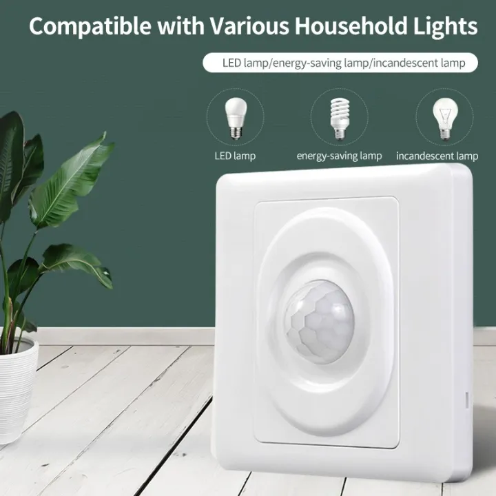 Taj%20Trader%20AC%20220V%20LED%20PIR%20Motion%20Sensor%20Light%20Switch%20Infrared%20Human%20Body%20Detection%20Auto%20On%20Off%20Light%20Smart%20Switch%20for%20Corridor%20Staircase%20-%20Image%202