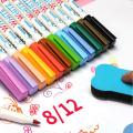 12 Color Marker Drawing Meeting School Glass White Board Teacher Whiteboard Pen Erasable Multi. 