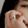 Cross-border new arrival RIDE OR DIE SKELETON PINKY PROMISE Ring Friendship Agreement Ring. 
