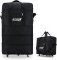 HLNB Expandable Suitcase Bag Foldable Rolling Luggage Bag 3 Lays Waterproof Oxford Duffle Bag Suitcase 5 Wheels for Men Women Lightweight Suitcases Travel Duffel Bags (Black). 