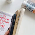 Korea Personalise Name Letters Leather PU Soft Phone Case For iPhone 13 12 11 Pro X XS Max XR 7 8 Plus Luxury Plain Back Cover. 