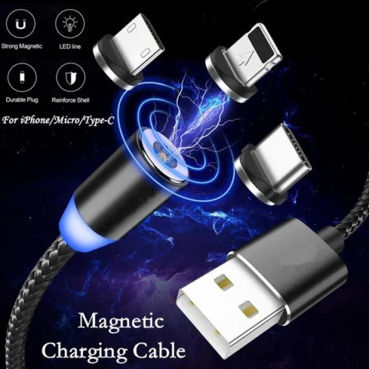 X-Cable Metal Magnetic Charging Cable With All 3 types Connector Mirco Usb / Type - C / Lightning
