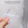 1/10pcs Washing Machine Drain Pipe Holder Self-adhesive Non-punching Fixed Buckle Pipe Clamp. 