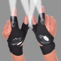 [HOT] Fingerless Glove LED Flashlight Waterproof Torch Outdoor Tool Fishing Camping Hiking Survival Rescue Multi Light Tool. 