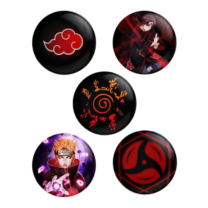 Naruto%20Button%20Badges%20Round%20Shape%20For%20Anime%20Cartoon%20Fans%20(Pack%20Of%205)%20-%20Image%203