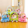 Sofa Support Seat Cover For Baby, Plush Baby Feeding Chair Cartoon Safety Seat Learning Nest Washable With Rod Toys. 