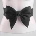 Big Bow Knot Waist Belt Skirts Decorative Waistband Women Elastic Waist Belt Black. 