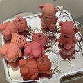 Julystar PACK OF 6 Bear Keychain Style Trendy LIP GLOSS MATTE MAKE UP YOUR LIPS FOR GIRLS & FOR WOMEN MOC153. 