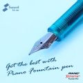 PIANO Xtreme Fountain Pen Transparent Body – Pack of 6 ink Pens. 