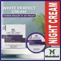 Malamah Dr Blush White Perfect Night Beauty Cream Multi Vitamin Cream For Advance Face Freshness, Freckles, Anti Wrinkles, Anti Aging, Dark Circles, Deep Skin Treatment And Ultra Hd Glow, Intensive Effects 30G. 