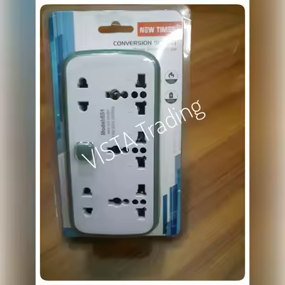 5 Sockets Multi Plug extension board With Light and separate on/off