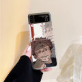 【Healer DingD】Anime Jujutsu Kaisen Satoru Gojo Hard PC Clear Cover for Samsung Z Flip 5 Z Flip 4 Nanami Case For Samsung Galaxy Z Flip 3 4 5G. 