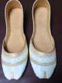 White Khussa for Girls - Stylish and Comfortable Casual & Party Footwear, Eco-friendly, Durable, Trendy Design. 