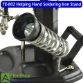 TE-802 2.5x6D/4x12D USB Auxiliary Clip Welding Magnifying Glass 16 LED Hand Soldering Solder Iron Stand Holder Station Magnifier by Electrica. 