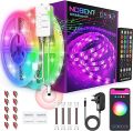 Nobent Led Lights 16.4ft/5m for Bedroom, Smart WiFi APP Control RGB Colour Changing Music Sync Strips Lights for Home Kitchen TV Party, Works with Alexa, Google Assistant Led Light. 