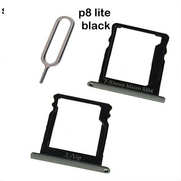 Huawei P8 Lite Black Sim Card Tray And Micro SD Card Slot Holder