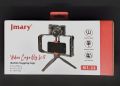 Mt-33 Tripod Vllogging hand handle Kit with adjustable mobile phone holder and stand for flash light, ring light, microphone and camera, DSLR support all smart phones. 