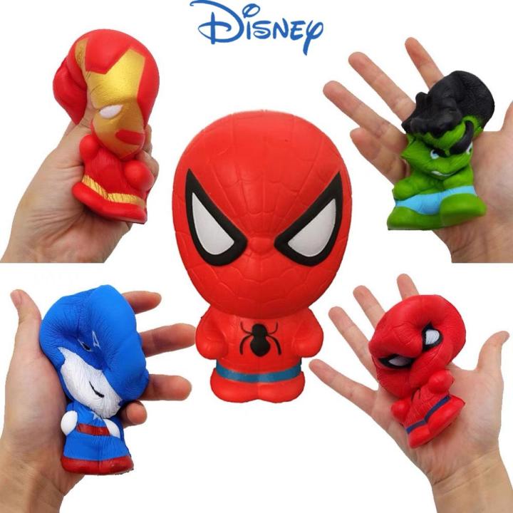Marvel Avengers Squishy Kawaii Squishy Squish Spiderman Hulk Iron Man Thanos Squishies Slow Rising Stress Relief Squeeze PU Toys