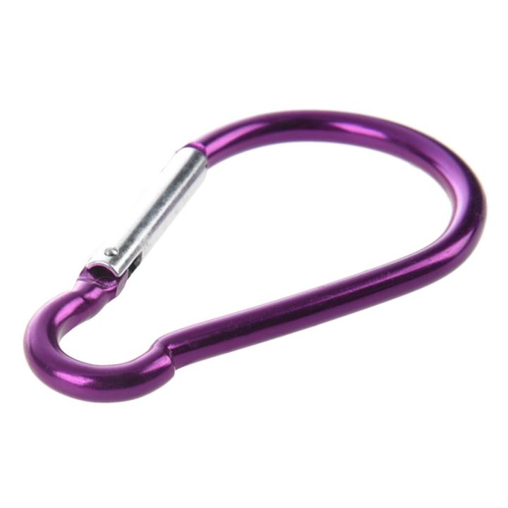 Large D Shaped Aluminum Carabiner Bi-colored Clip Hook