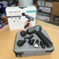 Rechargeable Infinity Massager PR Pro Imported massage device | 6 in 1 multiple attachements, 6 speed level, for targeted body muscle pain relief with powerful battery backup.. 