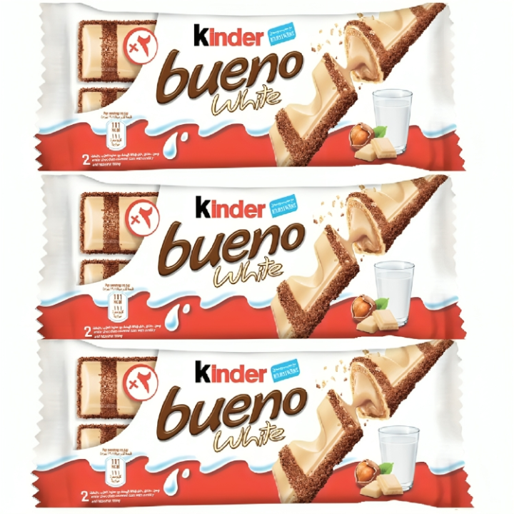 Kinder Bueno White Chocolate – Pack of 3 × 39 g | Imported & Original ...