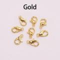 Golden Lobster Locks Chain Locks Jewelry DIY Makings (25 Pcs). 