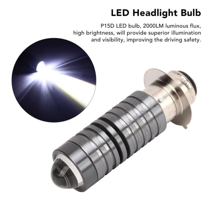Universal Dual Colour LED Headlight Bulb P15D H6 PX15D For Bike