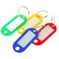 Tag Key chain 100Pcs Mix Colors Pack of 100 Tag Key rings or keychains Same Oval Shape Tag & Label Key rings. 
