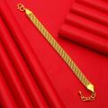 Jewellery 916 Malaysia Set Lelong Viral Murah Rantai Cop Emas Suasa 375 Original Lucky Love Korea & Bangkok Gold Peach Heart Bracelet for Women and Men Fashion Gelang Tangan Lelaki. 