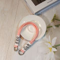 Mobile phone lanyard length and short accessories shrink mobile phone elastic lanyard buckle diagonal across halter neck strap rope mobile phone rope. 