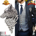 Vintage Animal Pin Brooch - Wolf Head Lapel Pin Badge Brooch - Silver -  Wolf Sign Pin Brooch  Men Women Suit. 