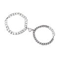 Adjustable Magnetic Broken Heart Love Bracelet for Men and Women, Fashion Charm Jewelry Stainless Steel Cuba Chain Bracelet Lover Gift, 2Pcs/Set Lovers Magnet Couple Bracelets. 