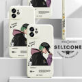 Hontinga for Samsung Galaxy A02S Case Handsome Green Hair Boy Side Design Phone Cover Liquid Silicone Full Cover Camera Shockproof Protective Case. 