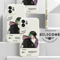Hontinga for Samsung Galaxy A02S Case Handsome Green Hair Boy Side Design Phone Cover Liquid Silicone Full Cover Camera Shockproof Protective Case. 
