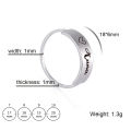 Lemegeton Personalized Ring for Women Men Customized Stainless Steel Engrave Name Logo Rings Silve Color Anniversary Jewelry. 
