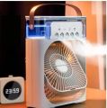 Mini Air Cooler Fan and Humidifier | Rechargeable Mini air cooler fan| Portable USB Mist with LED Night Light| USB and rechargeable Electric Fan with Mist | Small Desktop Cooling Fan for Room, Office & Home| 1/2/3 hours timer. 