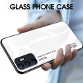 Vantime for OPPO Reno 6 4G Reno6 Case Gradient Phone Back Hard Glass Cover. 
